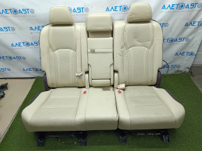 Rear row of seats 2 row Lexus RX350 RX450h 16-19 with airbag, mechanical, beige + brown leather, tears, scratches, dry cleaning