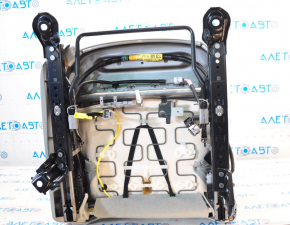 Passenger seat Toyota Prius 30 10-15 with airbag, mechanical, beige velour, dry-cleanable, worn, broken headrest mount