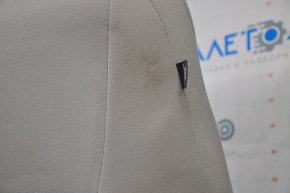 Passenger seat Toyota Prius 30 10-15 with airbag, mechanical, beige velour, dry-cleanable, worn, broken headrest mount