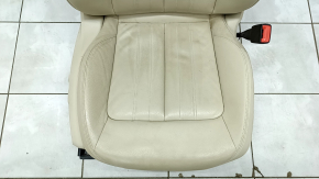 Passenger seat Audi Q5 80A 18-24 with AIRBAG, beige leather, electric, heated, driftwood, working, for dry cleaning, scratches on the back
