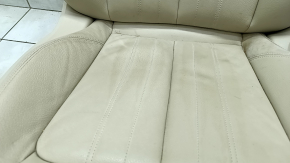 Passenger seat Audi Q5 80A 18-24 with AIRBAG, beige leather, electric, heated, driftwood, working, for dry cleaning, scratches on the back