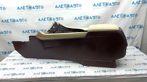 Central console armrest Lexus RX350 RX450h 16-19 brown + beige, tears, scratches