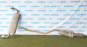 Rear muffler with barrel Ford Edge 15-20 2.0T FWD with catalytic converter, dented