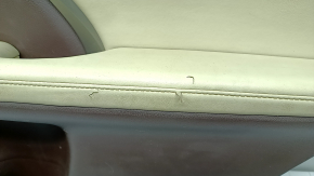 Door trim card rear right Lexus RX350 RX450h 16-17 leather brown + beige, insert for light wood, scratches, tears