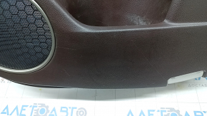 Door trim card rear right Lexus RX350 RX450h 16-17 leather brown + beige, insert for light wood, scratches, tears