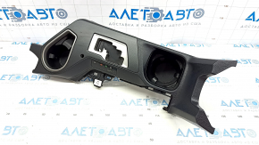 Center console trim with cup holders Toyota Rav4 13-15 black, type 2, scratches