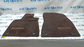 Set of floor mats for Lexus RX350 RX450h 16-22 cloth brown, dry cleanable