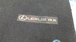 Set of floor mats for Lexus RX350 RX450h 16-22 cloth brown, dry cleanable