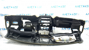Torpedo front panel with AIRBAG BMW X5 E70 07-13 black and beige, inserts for light wood, rusty pyropatron, for dry cleaning