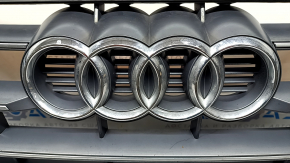 Radiator grill Audi Q5 80A 18-20 complete, with emblems, chrome, for parking sensors, sand, crack