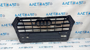 Radiator grill Audi Q5 80A 18-20 complete, with emblems, chrome, for parking sensors, sand, crack