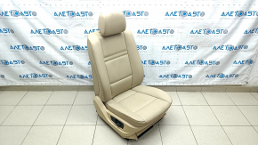 Passenger seat BMW X5 E70 07-13 with airbag, electric, leather, beige, cracks in leather