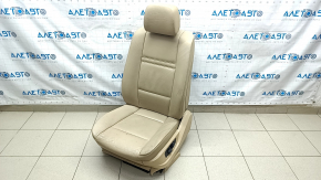 Driver's seat BMW X5 E70 07-13 with airbag, electric and memory, leather, beige, worn, cracks on leather