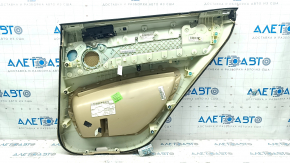 Door trim card rear left BMW X5 E70 07-13 beige, insert for light wood, black top