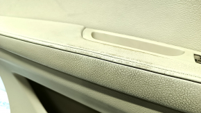 Door trim card front left BMW X5 E70 07-13 beige, insert for light wood, black top, worn, broken fastening