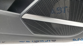 Door trim card front left Audi Q5 80A 18-20 black, with insert under dark textured wood, black armrest, Bang & Olufsen, peeling paint