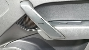 Door trim card front right Audi Q5 80A 18-20 black, with insert under dark textured wood, black armrest, Bang & Olufsen, peeling paint