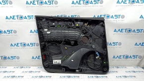 Door trim card front right Audi Q5 80A 18-20 black, with insert under dark textured wood, black armrest, Bang & Olufsen, peeling paint