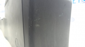 Console central armrest Subaru Outback 15-19 leather, black, scratches, broken fasteners