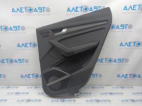 Door trim card rear right Audi Q5 80A 18-20 black, with insert under dark textured wood, black armrest, Bang & Olufsen, butts