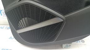 Door trim card rear right Audi Q5 80A 18-20 black, with insert under dark textured wood, black armrest, Bang & Olufsen, butts