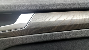 Door trim card rear right Audi Q5 80A 18-20 black, with insert under dark textured wood, black armrest, Bang & Olufsen, butts