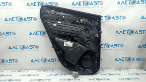 Door trim card rear right Audi Q5 80A 18-20 black, with insert under dark textured wood, black armrest, Bang & Olufsen, butts