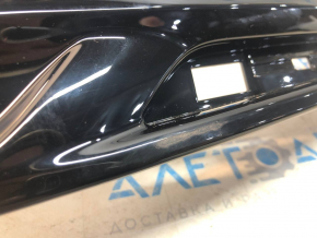 Rear bumper trim Ford Fusion mk5 13-18 for 2 pipes gloss with plug scratches, rubbed