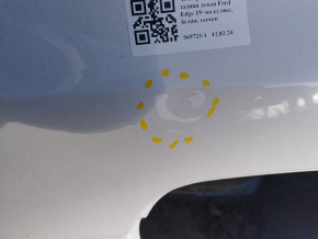 Quarter wing rear left Ford Edge 19- on the body, white, pokes