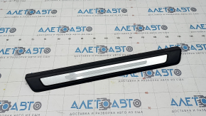 Door sill outer front left Audi Q5 80A 18-24 black with chrome, scratches