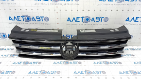 Radiator grill VW Tiguan 18 - without emblem, under radar cruise, chrome swelled, pokes