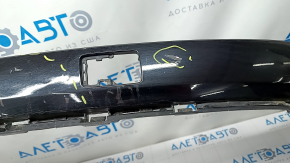 Bare rear bumper lower part Audi Q5 80A 18-20 black, pressed, scratches, breakage of the fastener