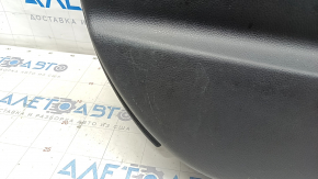 Door trim card front left Subaru Outback 15-19 black with black insert cloth, armrest leather, gray molding structure, scratches, tear