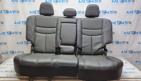 Rear row of seats 2nd row Nissan Murano z52 15-17 black leather, lining defect, dented, dry cleaning required