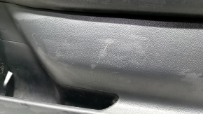 Door trim card front right Subaru Outback 15-19 black with black insert cloth, armrest leather, gray molding structure, scratches