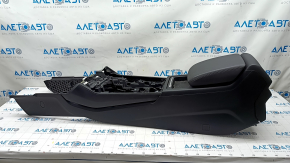 Central console armrest and cup holders Audi Q5 80A 18-24 black, black armrest, scratches, missing plug