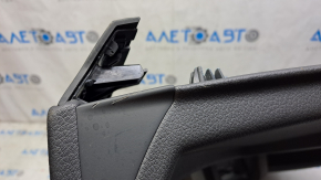 Door trim card front left Audi Q5 80A 18-20 black with wood insert, brown armrest, scratches, internal crack of the lining, armrest seam came apart
