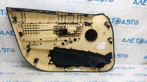 Door trim card front right BMW 3 F30 12-18 black, wood trim, black leather insert, with backlight, handle coating defect, scratch