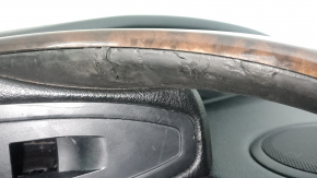 Door trim card front right BMW 3 F30 12-18 black, wood trim, black leather insert, with backlight, handle coating defect, scratch