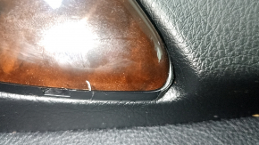 Door trim card front right BMW 3 F30 12-18 black, wood trim, black leather insert, with backlight, handle coating defect, scratch