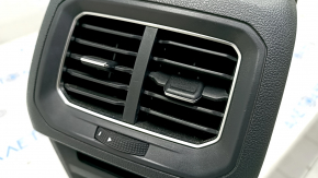 Central console armrest and cup holders VW Tiguan 18 - black leather, scratches, dent, broken deflector