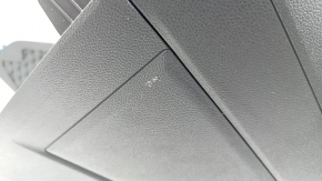 Central console armrest and cup holders VW Tiguan 18 - black leather, scratches, dent, broken deflector