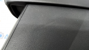 Central console armrest and cup holders VW Tiguan 18 - black leather, scratches, dent, broken deflector