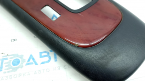 Lexus ES300 ES330 center console trim leather black, dark wood, worn, varnish defect