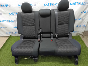 Rear row of seats 2nd row Nissan Rogue 14-20 cloth black, type 2, dry cleanable