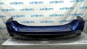 Bare rear bumper Nissan Rogue 17 - blue, scratches, cracked mount