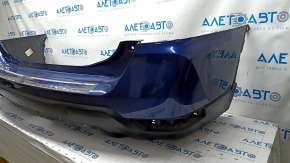 Bare rear bumper Nissan Rogue 17 - blue, scratches, cracked mount