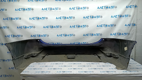 Bare rear bumper Nissan Rogue 17 - blue, scratches, cracked mount