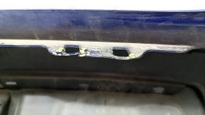 Bare rear bumper Nissan Rogue 17 - blue, scratches, cracked mount