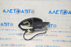 Side mirror left VW Golf 15- 6 pins, with turn signal, heated, black L041, worn, scratch
